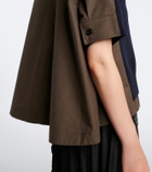 Sacai Knitted cotton and cashmere-blend top
