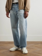 CELINE - Racer Logo-Embroidered Suede, Leather and Shell Sneakers - White