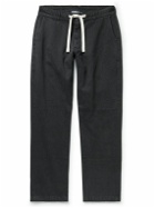 Jungmaven - Pacific Coast Slim-Fit Hemp and Cotton-Blend Twill Drawstring Trousers - Black
