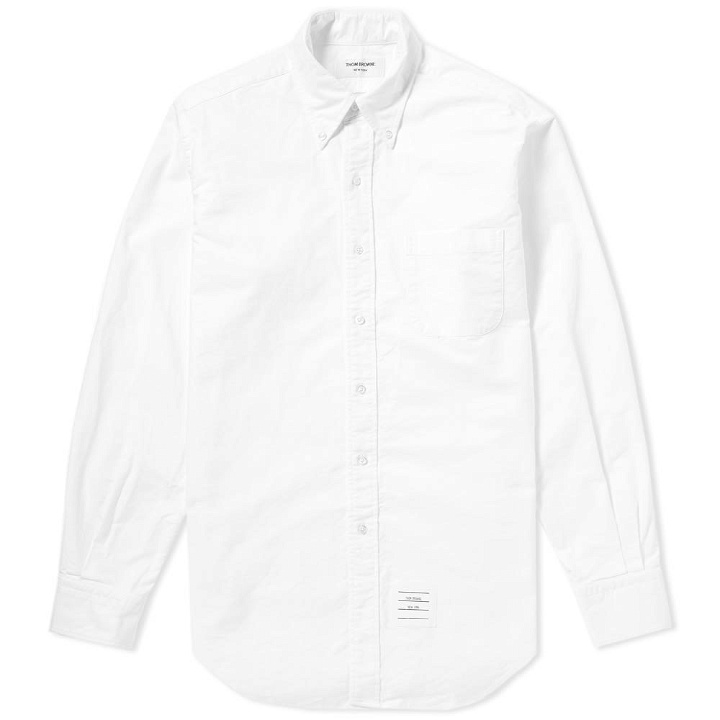 Photo: Thom Browne Classic Button Down Oxford Shirt White