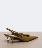 Saint Laurent Fanny satin slingback pumps