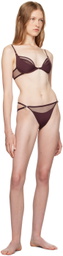 Nensi Dojaka Purple Calvin Klein Edition Plunge Bra