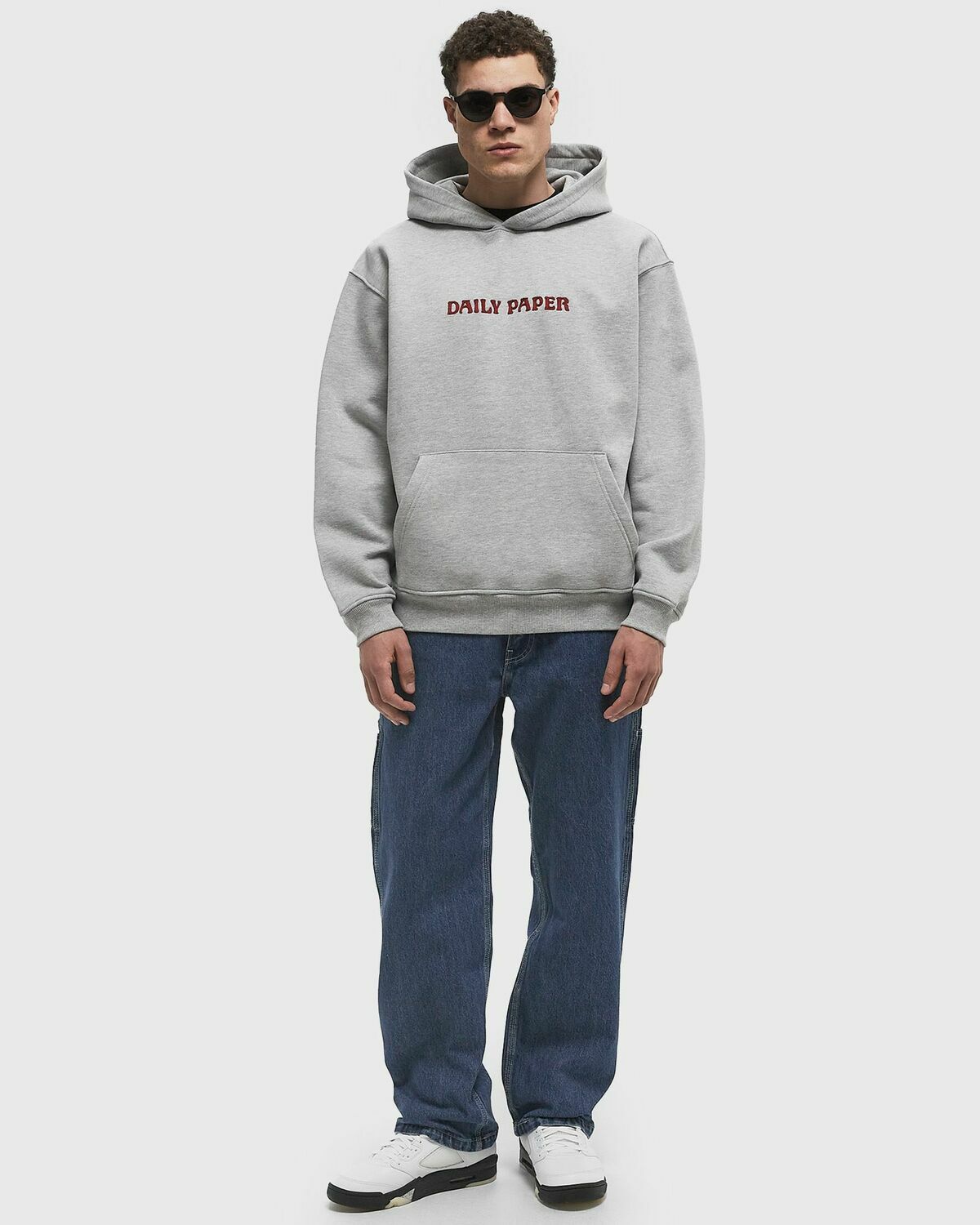 Daily Paper Chain stitch oversized hoodie Black Mens Hoody