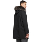 Yves Salomon - Army Black Down and Fur Coat