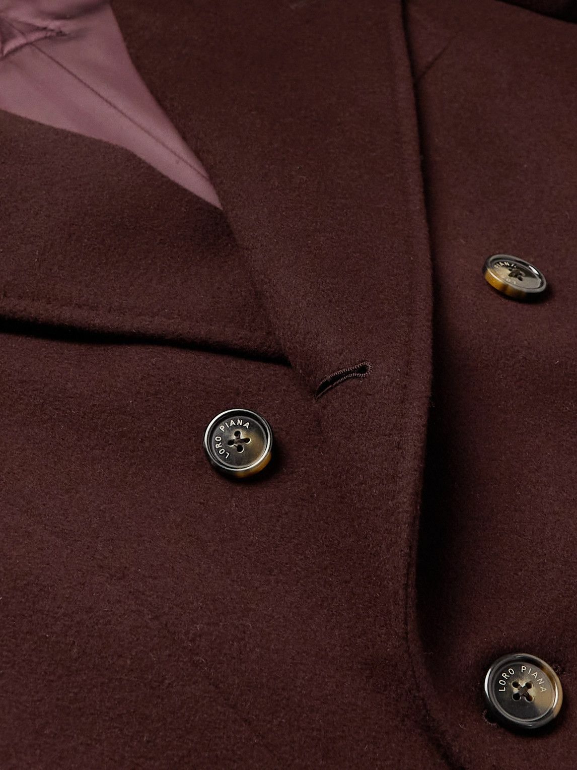 Loro Piana - Double-Breasted Cashmere Coat - Burgundy