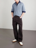 Officine Générale - Bene Merino Wool Half-Zip Polo Shirt - Blue