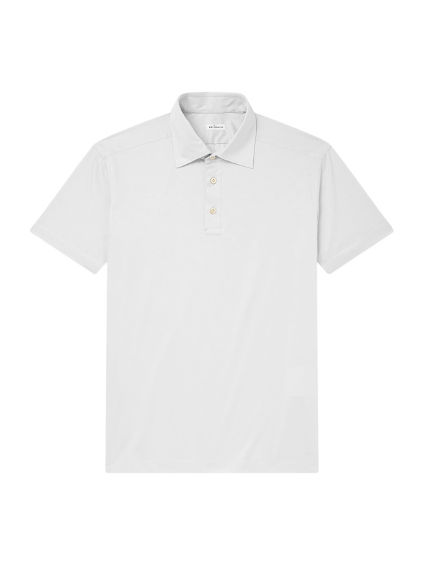 Photo: Kiton - Cotton-Jersey Polo Shirt - Gray