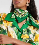 Dolce&Gabbana Floral silk twill scarf