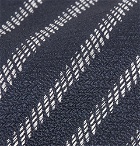 Giorgio Armani - 8cm Striped Silk-Jacquard Tie - Men - Midnight blue