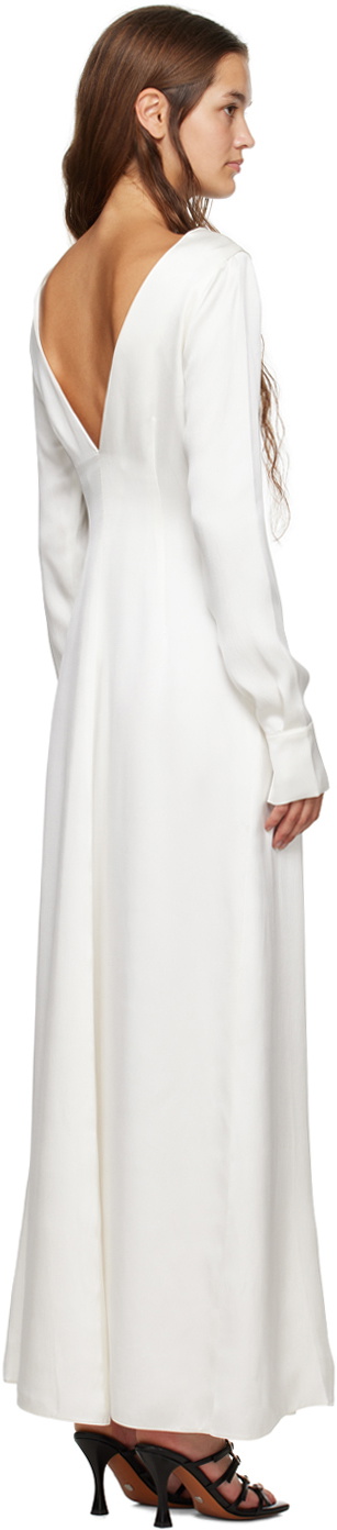 BITE Off-White Low Back Midi Dress