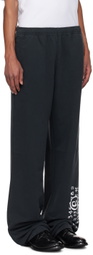 MM6 Maison Margiela Black Numeric Sweatpants