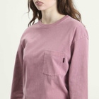 Gramicci Women's Long Sleeve Pigment Dyed T-Shirt in Red Pigment