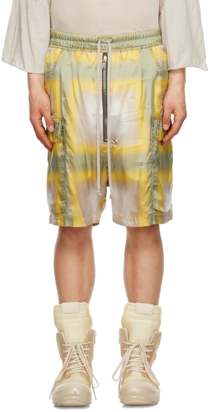 Photo: Rick Owens Green & Yellow Cargobela Shorts