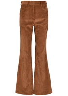 Moncler Flared-leg Corduroy Trousers Brown