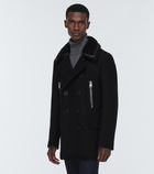 Tom Ford - Faux shearling-trimmed peacoat