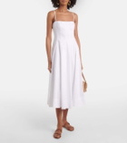 Staud Wylie corset cotton midi dress