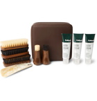 Lorenzi Milano - Travel Shoe Care Set with Leather Case - Brown