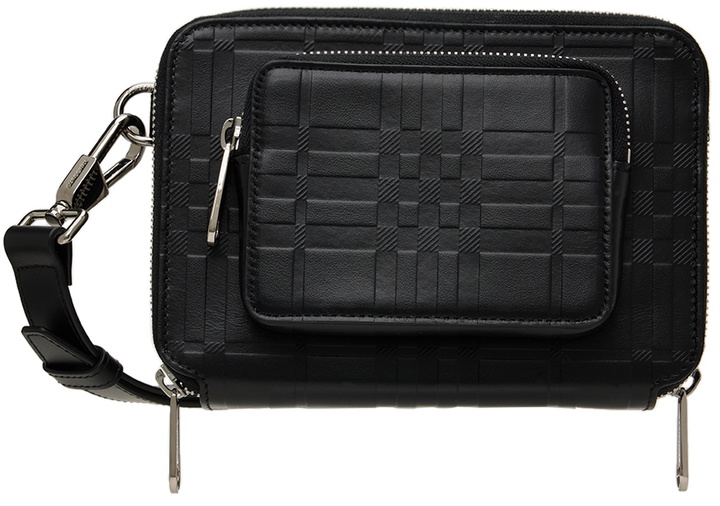 Photo: Burberry Black Embossed Check Pouch