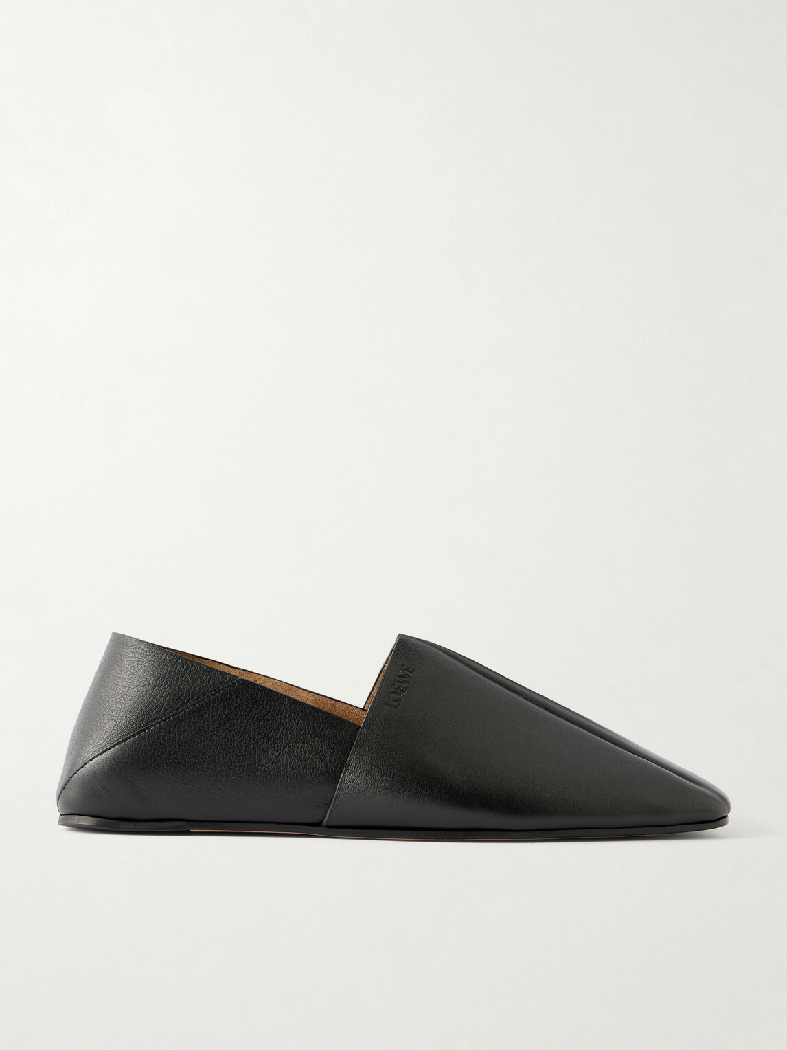LOEWE - Origami Leather Slippers - Black