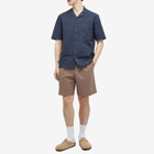 Sunspel Men's Seersucker Vacation Shirt in Navy