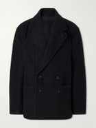 LEMAIRE - Double-Breasted Wool and Alpaca-Blend Felt Coat - Black