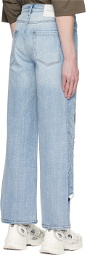 Feng Chen Wang Blue Cutout Jeans