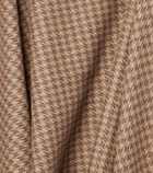 Balenciaga Houndstooth wool-blend shawl