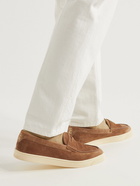 Brunello Cucinelli - Suede Penny Loafers - Brown