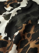 SAINT LAURENT - Frayed Printed Wool Scarf