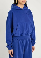 Alexander Wang Hooded Cotton Sweatshirt Blue