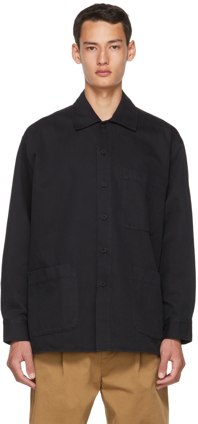 Schnayderman's Black Oversized Overshirt Jacket Schnaydermans