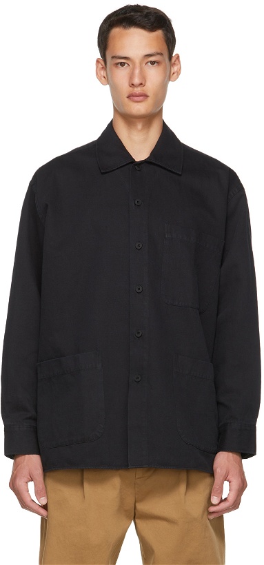 Photo: Schnayderman's Black Oversized Overshirt Jacket