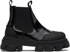 GANNI Black Cleated Low Chelsea Boots