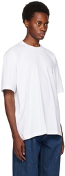 Solid Homme White Soft Back T-Shirt