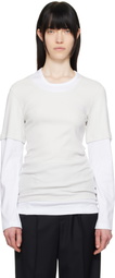 Magliano White & Off-White Trauma Long Sleeve T-shirt