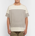 nonnative - Oversized Striped Cotton-Jersey T-Shirt - Men - Cream