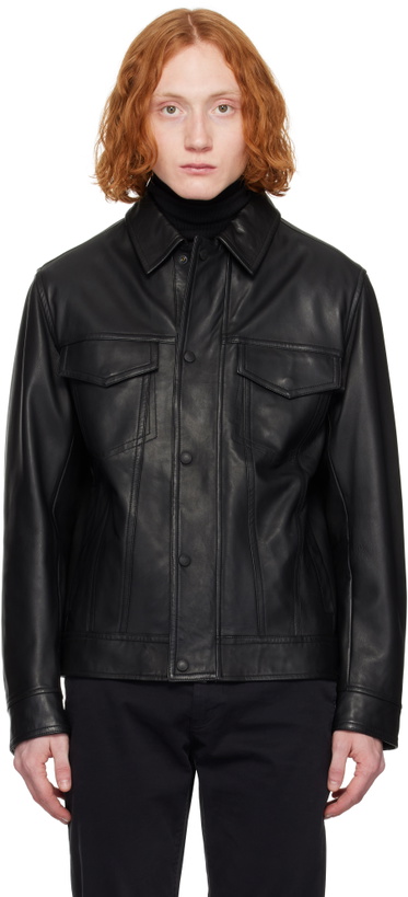 Photo: BOSS Black Sheepskin Leather Jacket