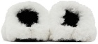 Marni White Shearling Fussbett Sabot Slippers