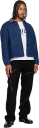 Carne Bollente Blue Moto Rabbit Denim Jacket
