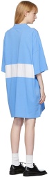 Martine Rose Blue Oversized Polo Dress