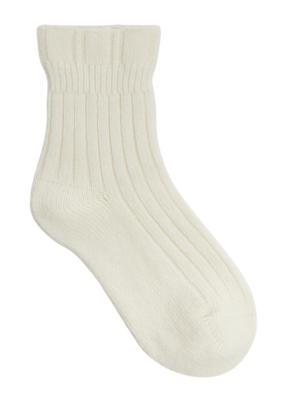 Photo: Falke Bedsock Rib Wool-blend Socks Off White