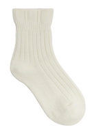 Falke Bedsock Rib Wool-blend Socks Off White