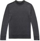 rag & bone - Dean Mélange Merino Wool, Linen and Cotton-Blend Sweater - Charcoal