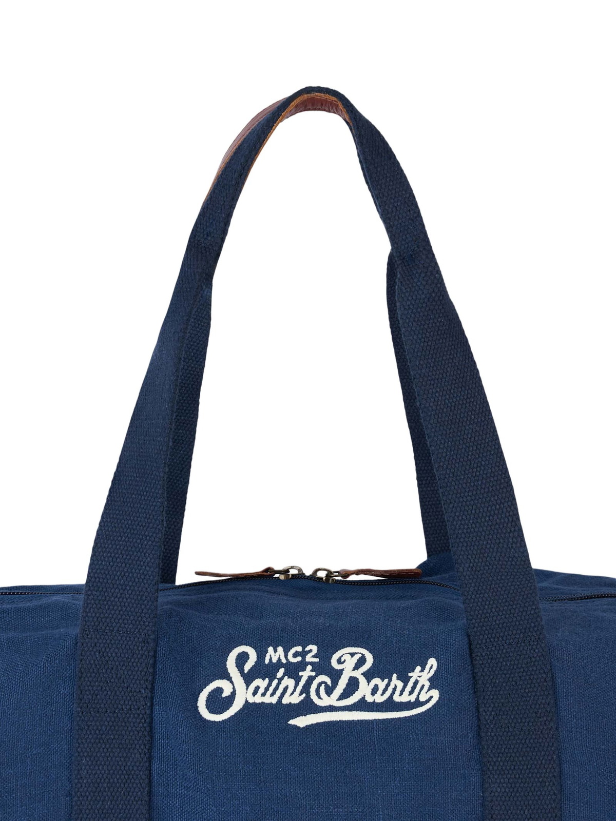 MC2 Saint Barth Blue Linen Travel Duffle Bag Jetleg