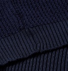 Incotex - Slim-Fit Waffle-Knit Sweater Vest - Men - Navy