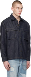 GUESS USA Indigo Utility Denim Shirt