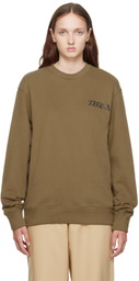 ZEGNA Khaki Crewneck Sweatshirt