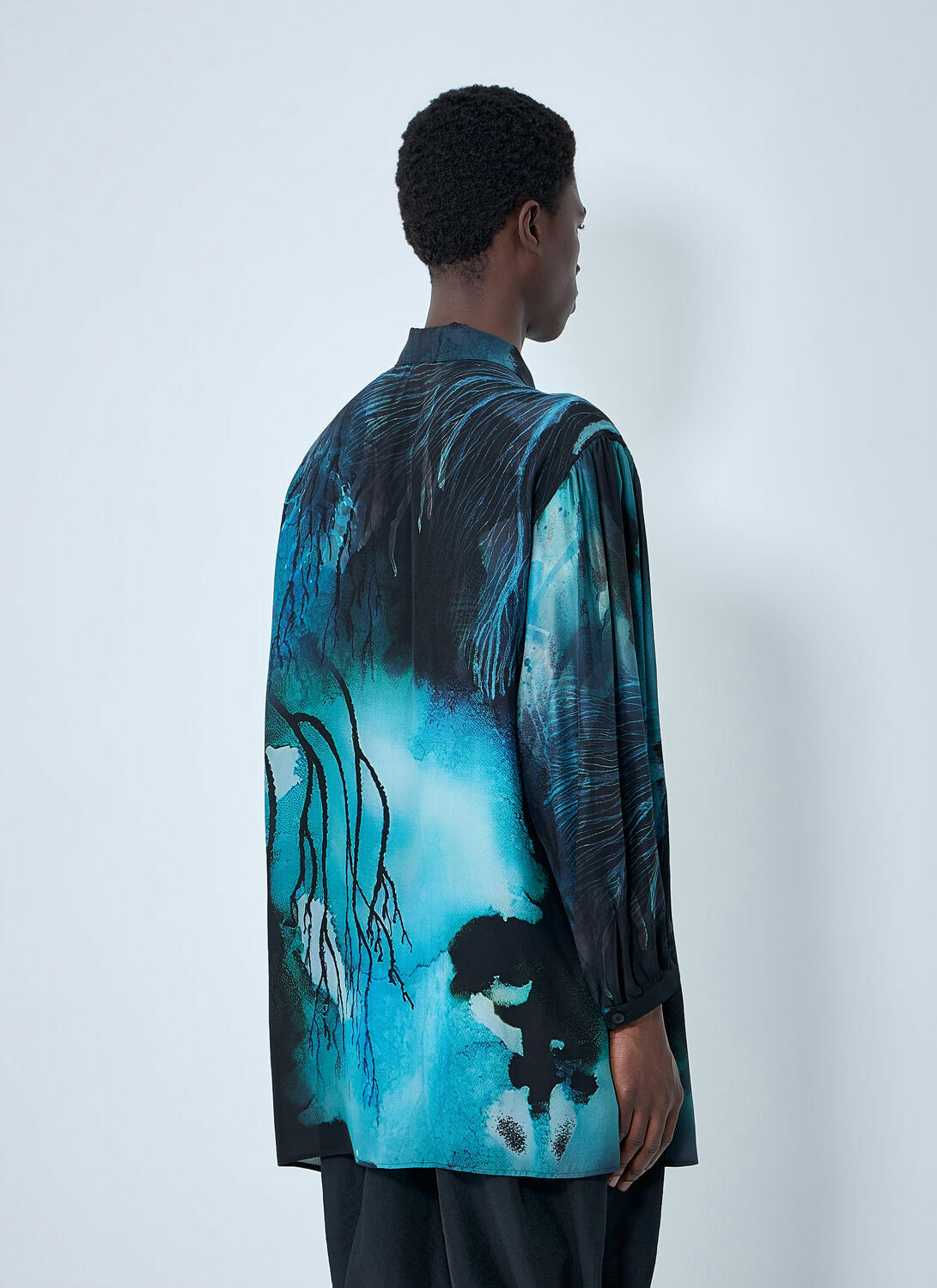 Yohji Yamamoto Sea Prink Silk Shirt