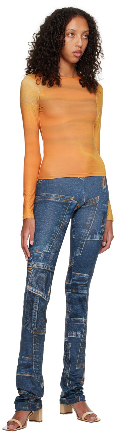 BINYA SSENSE Exclusive Orange Fedra Long Sleeve T-Shirt