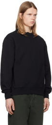 Burberry Black Check Label Cotton Sweatshirt